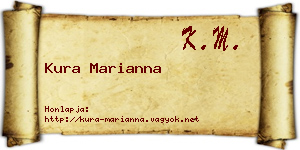 Kura Marianna névjegykártya